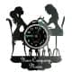 Salon Paznokci Twoja Nazwa Zegar Ścienny Płyta Winylowa Nowoczesny Dekoracyjny Na Prezent Urodziny W3014