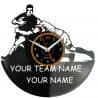 Rugby Twoja Nazwa Twoje Imię Zegar Ścienny Płyta Winylowa Nowoczesny Dekoracyjny Na Prezent Urodziny W3018
