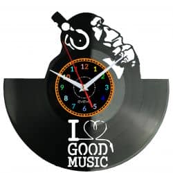  I Love Good Music Music Zegar Ścienny Płyta Winylowa Nowoczesny Dekoracyjny Na Prezent Urodziny W3031