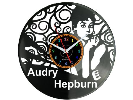 Audry Hepburn Zegar Ścienny Płyta Winylowa Nowoczesny Dekoracyjny Na Prezent Urodziny W3059