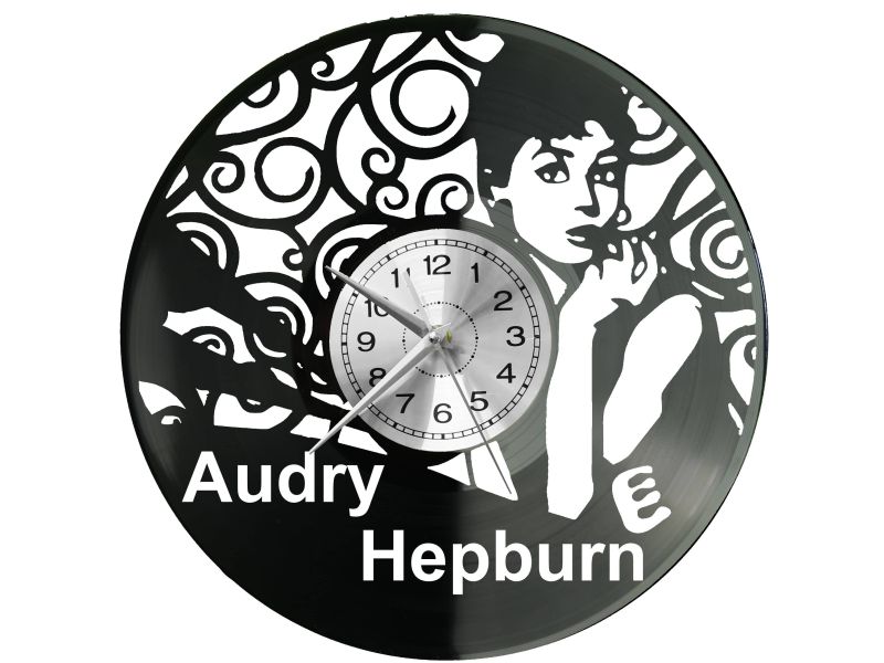 Audry Hepburn Zegar Ścienny Płyta Winylowa Nowoczesny Dekoracyjny Na Prezent Urodziny W3059