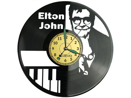 Elton John Zegar Ścienny Płyta Winylowa Nowoczesny Dekoracyjny Na Prezent Urodziny W3082