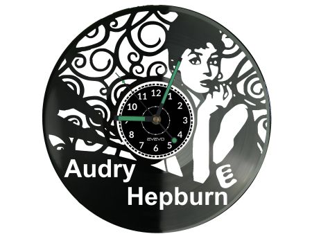 Audry Hepburn Zegar Ścienny Płyta Winylowa Nowoczesny Dekoracyjny Na Prezent Urodziny W3059S