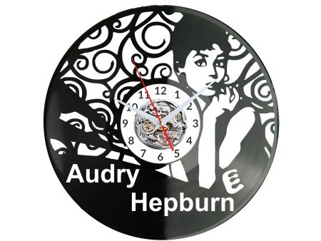 Audry Hepburn Zegar Ścienny Płyta Winylowa Nowoczesny Dekoracyjny Na Prezent Urodziny W3059R