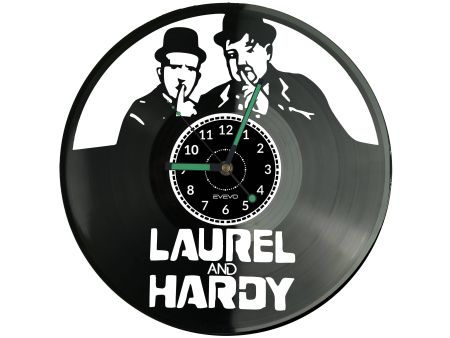 Laurel Hardy Zegar Ścienny Płyta Winylowa Nowoczesny Dekoracyjny Na Prezent Urodziny W3106