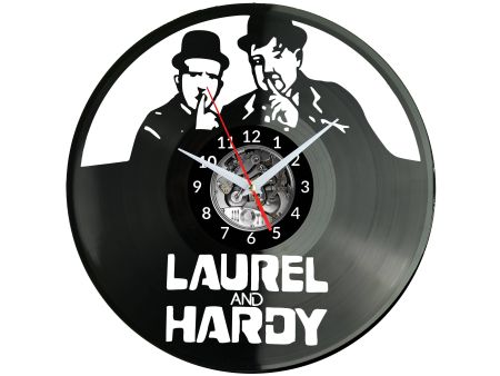 Laurel Hardy Zegar Ścienny Płyta Winylowa Nowoczesny Dekoracyjny Na Prezent Urodziny W3106