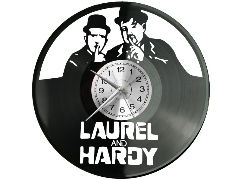 Laurel Hardy Zegar Ścienny Płyta Winylowa Nowoczesny Dekoracyjny Na Prezent Urodziny W3106