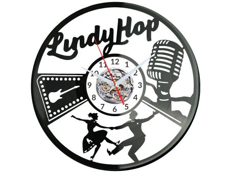 Lindy Hop Zegar Ścienny Płyta Winylowa Nowoczesny Dekoracyjny Na Prezent Urodziny W3110