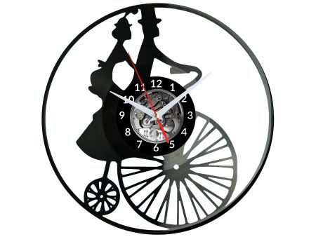 Penny Farthing Zegar Ścienny Płyta Winylowa Nowoczesny Dekoracyjny Na Prezent Urodziny W3121