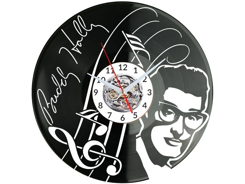 Buddy Holly Zegar Ścienny Płyta Winylowa Nowoczesny Dekoracyjny Na Prezent Urodziny W3130