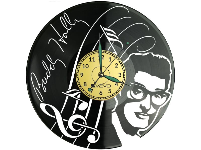 Buddy Holly Zegar Ścienny Płyta Winylowa Nowoczesny Dekoracyjny Na Prezent Urodziny W3130