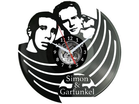 Simon & Garfunkel Zegar Ścienny Płyta Winylowa Nowoczesny Dekoracyjny Na Prezent Urodziny W3143