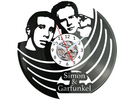 Simon & Garfunkel Zegar Ścienny Płyta Winylowa Nowoczesny Dekoracyjny Na Prezent Urodziny W3143