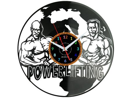 Power Lifting Zegar Ścienny Płyta Winylowa Nowoczesny Dekoracyjny Na Prezent Urodziny W3149