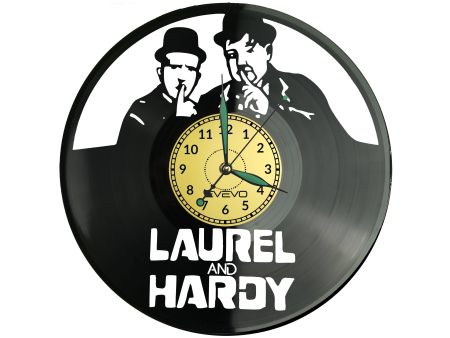 Laurel Hardy Zegar Ścienny Płyta Winylowa Nowoczesny Dekoracyjny Na Prezent Urodziny W3106S