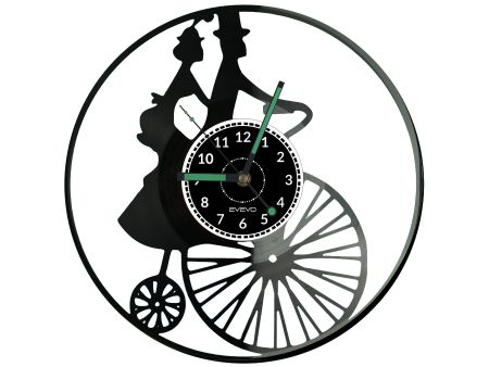 Penny Farthing Zegar Ścienny Płyta Winylowa Nowoczesny Dekoracyjny Na Prezent Urodziny W3121S