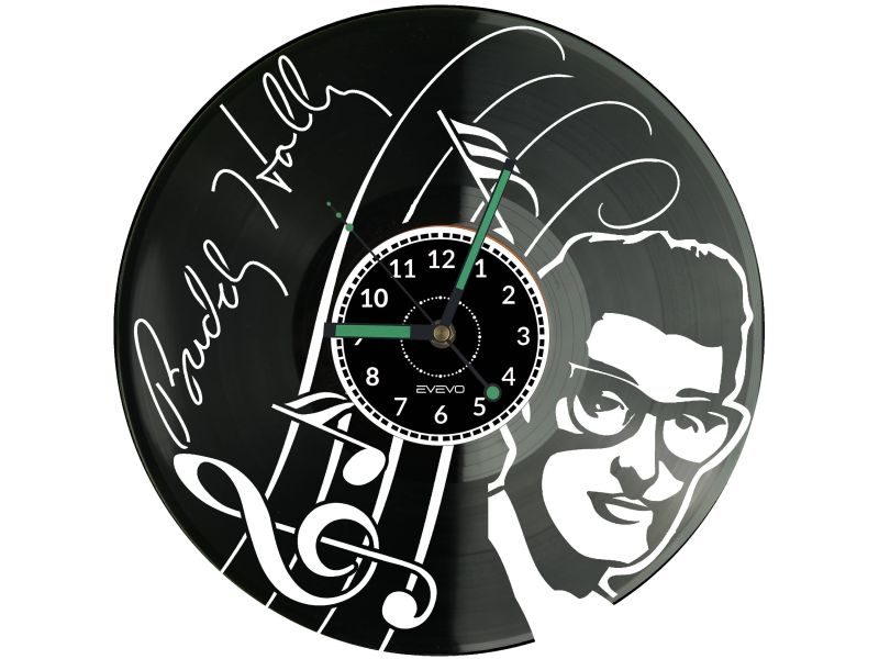 Buddy Holly Zegar Ścienny Płyta Winylowa Nowoczesny Dekoracyjny Na Prezent Urodziny W3130S