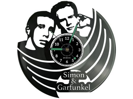 Simon & Garfunkel Zegar Ścienny Płyta Winylowa Nowoczesny Dekoracyjny Na Prezent Urodziny W3143S