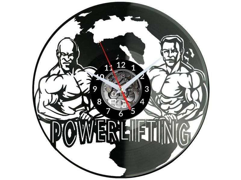 Power Lifting Zegar Ścienny Płyta Winylowa Nowoczesny Dekoracyjny Na Prezent Urodziny W3149S