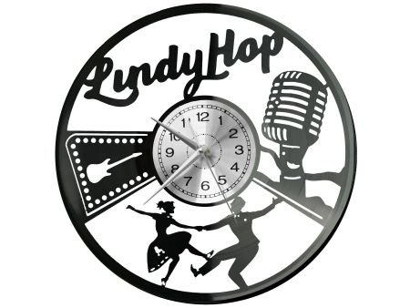 Lindy Hop Zegar Ścienny Płyta Winylowa Nowoczesny Dekoracyjny Na Prezent Urodziny W3110R