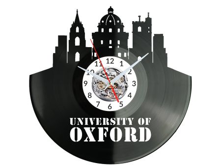 University of Oxford Zegar Ścienny Płyta Winylowa Nowoczesny Dekoracyjny Na Prezent Urodziny W3132R