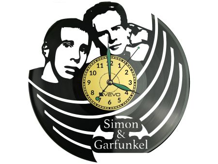 Simon & Garfunkel Zegar Ścienny Płyta Winylowa Nowoczesny Dekoracyjny Na Prezent Urodziny W3143R