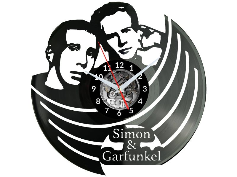 Simon & Garfunkel Zegar Ścienny Płyta Winylowa Nowoczesny Dekoracyjny Na Prezent Urodziny W3143R