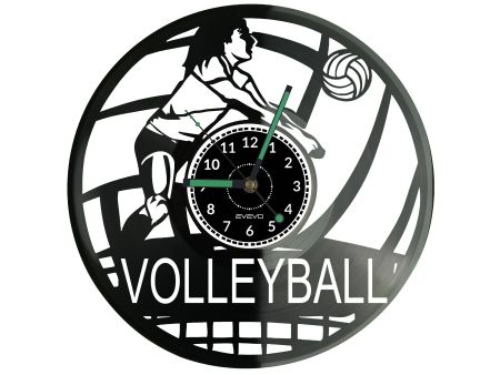 VOLLEYBALL Zegar Ścienny Płyta Winylowa Nowoczesny Dekoracyjny Na Prezent Urodziny W3201