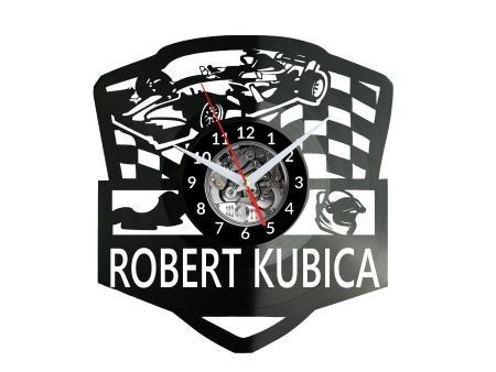 ROBERT KUBICA ZEGAR ŚCIENNY PŁYTA WINYLOWA PREZENT UPOMINEK URODZINY DLA NIEJ DLA NIEGO EVEVO EVEVO.PL W3221