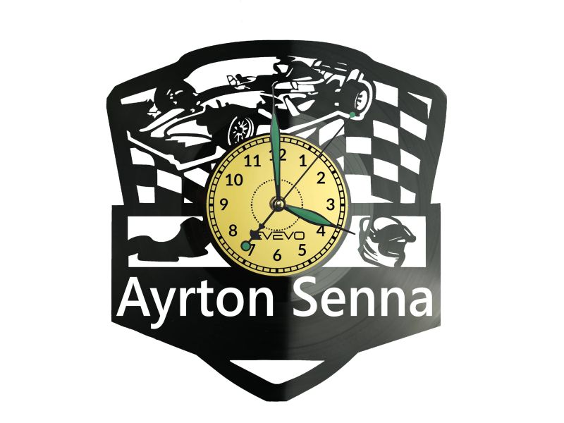 Ayrton Senna Zegar Ścienny Płyta Winylowa Nowoczesny Dekoracyjny Na Prezent Urodziny W3223