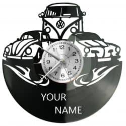 Warsztat Samochodowy Twoja Nazwa Zegar Ścienny Płyta Winylowa Nowoczesny Dekoracyjny Na Prezent Urodziny W3251S