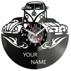 Warsztat Samochodowy Twoja Nazwa Zegar Ścienny Płyta Winylowa Nowoczesny Dekoracyjny Na Prezent Urodziny W3251R