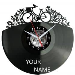 Rower Serwis Rowerowy Twoja Nazwa Zegar Ścienny Płyta Winylowa Nowoczesny Dekoracyjny Na Prezent Urodziny W3257R