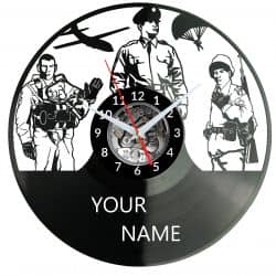 Twoja Jednostka Wojskowa Twoja Nazwa Zegar Ścienny Płyta Winylowa Nowoczesny Dekoracyjny Na Prezent Urodziny W3258R
