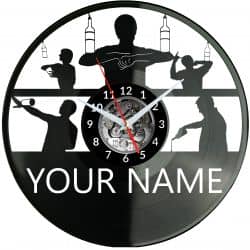 Bar Twoja Nazwa Zegar Ścienny Płyta Winylowa Nowoczesny Dekoracyjny Na Prezent Urodziny W3260R