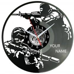 Twoja Jednostka Wojskowa Twoja Nazwa Zegar Ścienny Płyta Winylowa Nowoczesny Dekoracyjny Na Prezent Urodziny W3261R