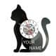  Kot Koty Twoje Imię Zegar Ścienny Płyta Winylowa Nowoczesny Dekoracyjny Na Prezent Urodziny W3268R