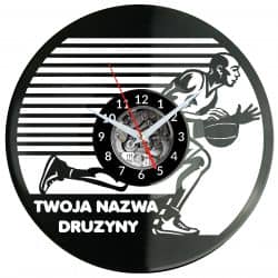 Koszykówka Twoja Nazwa Drużyny Zegar Ścienny Płyta Winylowa Nowoczesny Dekoracyjny Na Prezent Urodziny W3270R