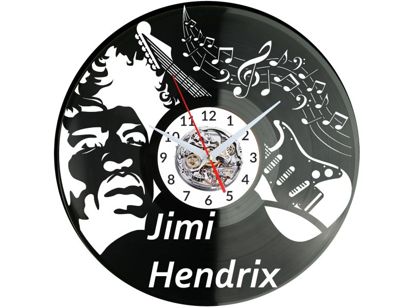 Jimi Hendrix Zegar Ścienny Płyta Winylowa Nowoczesny Dekoracyjny Na Prezent Urodziny W3313