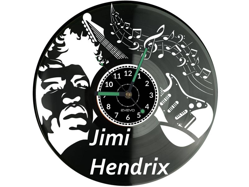 Jimi Hendrix Zegar Ścienny Płyta Winylowa Nowoczesny Dekoracyjny Na Prezent Urodziny W3313