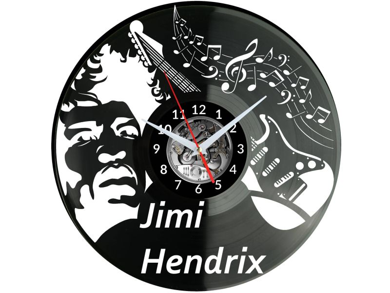 Jimi Hendrix Zegar Ścienny Płyta Winylowa Nowoczesny Dekoracyjny Na Prezent Urodziny W3313