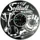 Softball Zegar Ścienny Płyta Winylowa Nowoczesny Dekoracyjny Na Prezent Urodziny W3318