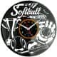 Softball Zegar Ścienny Płyta Winylowa Nowoczesny Dekoracyjny Na Prezent Urodziny W3318
