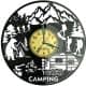 Camping Zegar Ścienny Płyta Winylowa Nowoczesny Dekoracyjny Na Prezent Urodziny W3320