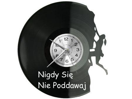 Nigdy Się Nie Poddawaj Zegar Ścienny Płyta Winylowa Nowoczesny Dekoracyjny Na Prezent Urodziny W3331