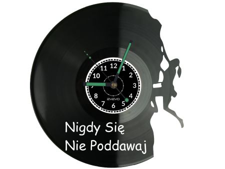 Nigdy Się Nie Poddawaj Zegar Ścienny Płyta Winylowa Nowoczesny Dekoracyjny Na Prezent Urodziny W3331