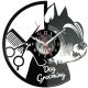 Pielęgnacja Psa Dog Grooming Zegar Ścienny Płyta Winylowa Nowoczesny Dekoracyjny Na Prezent Urodziny W3352