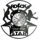 Rock Star Twoje Imię Zegar Ścienny Płyta Winylowa Nowoczesny Dekoracyjny Na Prezent Urodziny W3355