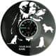 Pies Golden Retriever Twoje Imię Zegar Ścienny Płyta Winylowa Nowoczesny Dekoracyjny Na Prezent Urodziny W3357