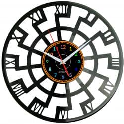 Zegar Cyfry Rzymskie Zegar Ścienny Płyta Winylowa Nowoczesny Dekoracyjny Na Prezent Urodziny W3370